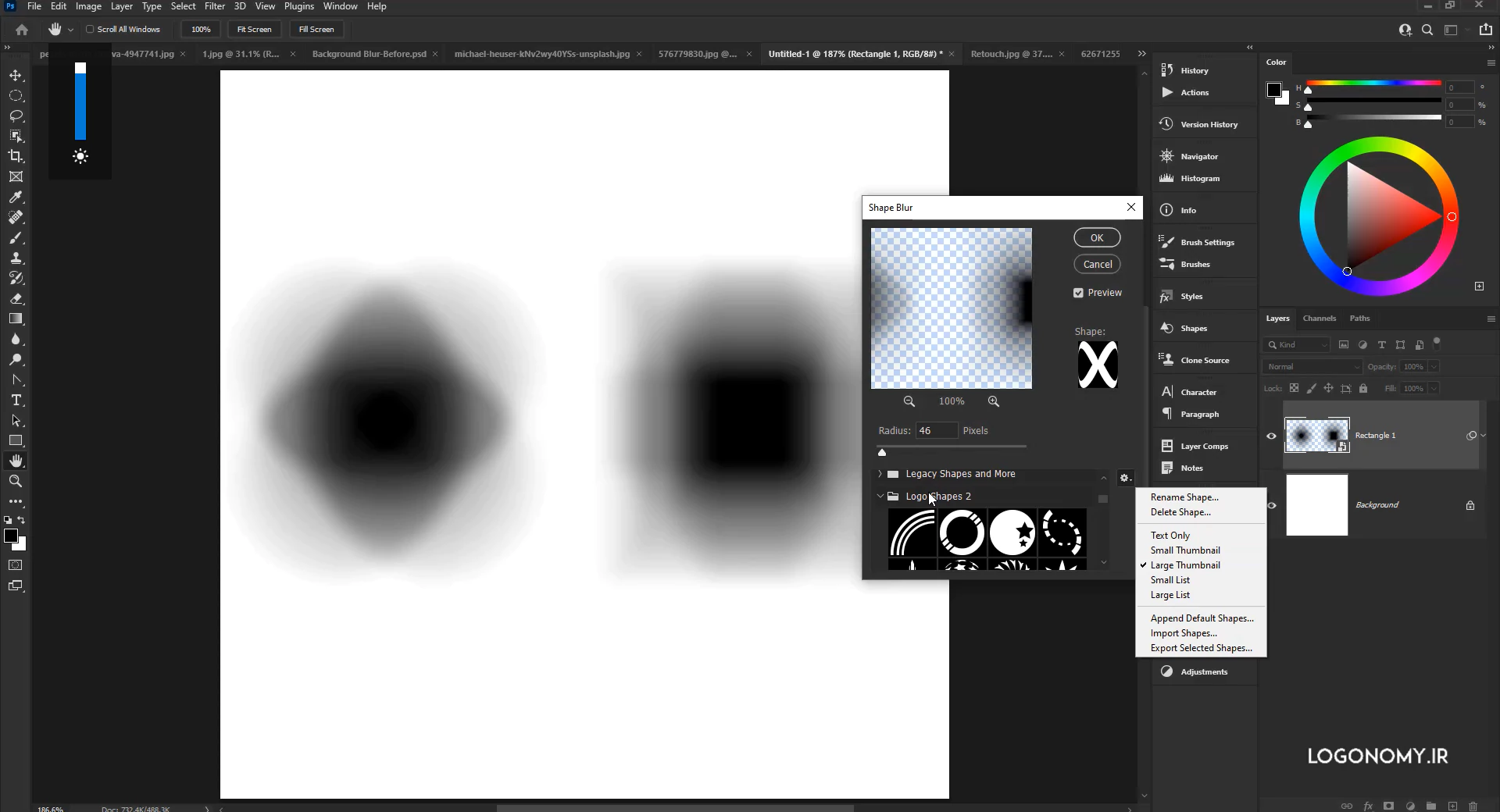 تار کردن تصاویر با فیلتر بلر (blur) در برنامه فتوشاپ (Photoshop)